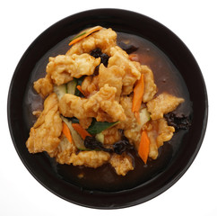 Chinese food. Fish in sweet and sour sauce