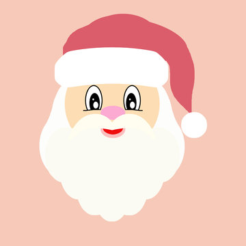Flat picture of Santa in vintage colors