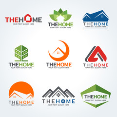 The home logo vector set art design