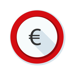 Euro danger sign illustration