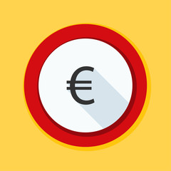 Obraz premium Euro danger sign illustration
