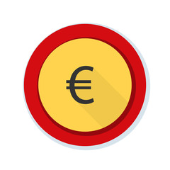 Euro danger sign illustration