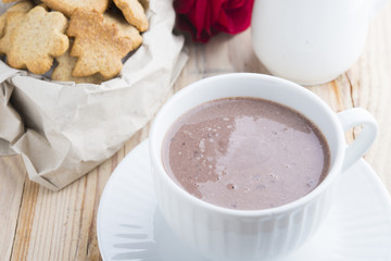 Chocolate with cookies for special day
