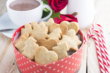 Chocolate with cookies for special day