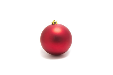 red christmas ball isolated on white background