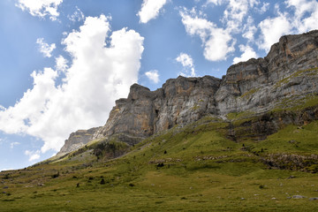 Fototapeta premium View of a mountain cliff in the summer
