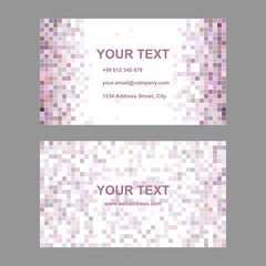 Obraz premium Square mosaic business card template design