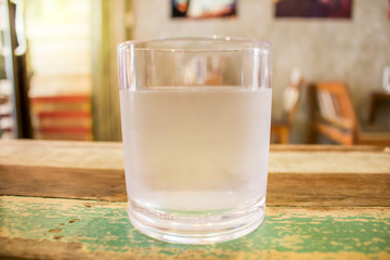 Glass of iced water