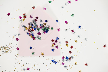 Messy decoration on the white background