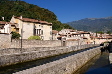 Fototapeta na wymiar Borgo Serravalle In Vittorio Veneto Italy