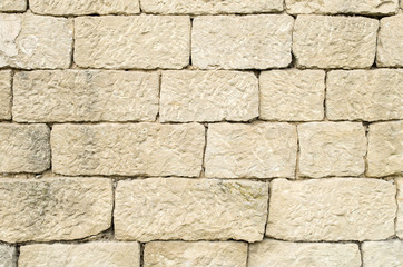 Old stone wall closeup