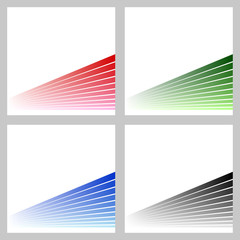 Simple abstract stripe background set