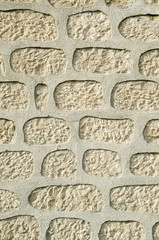 New stone wall closeup