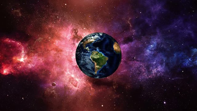 Planet Earth Fly in Deep Space