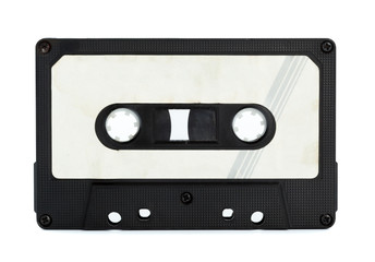 vintage cassette tape isolated white background