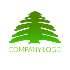 Logo dla firmy z branży ekologicznej, kształt drzewa © clivio1