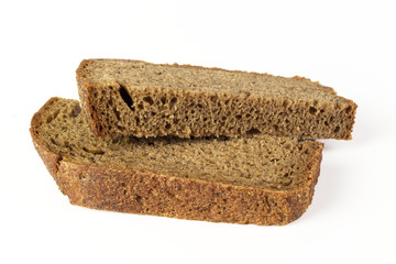 two slices of brown bread