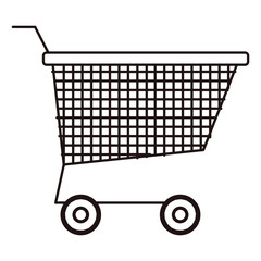 Shopping cart icon. Commerce market store and shop theme. Isolated design. Vector illustration