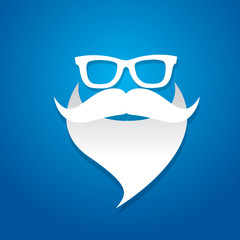 Christmas hipster greeting card