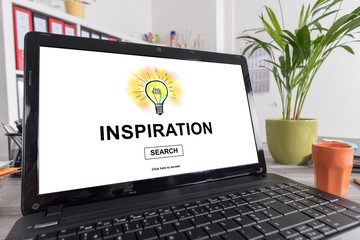 Inspiration concept on a laptop