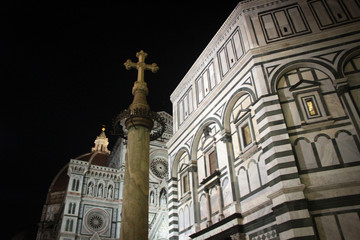 The Cattedrale di Santa Maria del Fiore by night, Florence, Italy