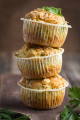 savory muffins with zucchini and cheese