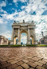 Obraz premium Arco della Pace (Porta Sempione) in Milan
