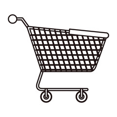 Shopping cart icon. Commerce market store and shop theme. Isolated design. Vector illustration