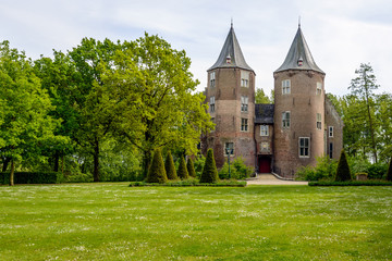 Fototapeta na wymiar Entrance Dussen castle in the Dutch province of Noord-Brabant