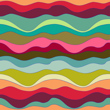abstract waves seamless pattern bright background © sofi01sp