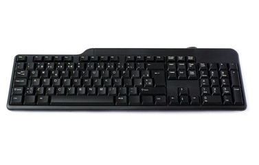Black keyboard isolated over white background