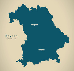 Modern Map - Bayern DE new design refreshed