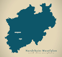 Modern Map - Nordrhein-Westfalen DE new design refreshed