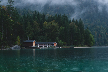 Obraz premium Regen am Eibsee