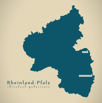 Modern Map - Rheinland-Pfalz DE new design refreshed