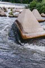 Overflow dam/ Beach perelevnoy dam on the river Big Irgiz