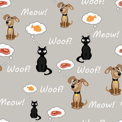 Cat and dog pattern