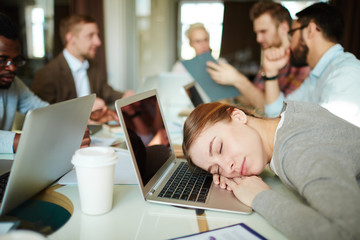 Fototapeta premium Sleeping at work