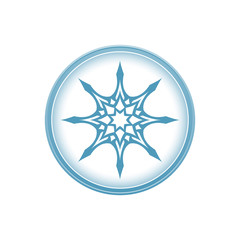 Abstract floral decoration element, circle ornament