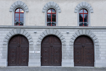 Fototapeta na wymiar Door detail at the abbey of St. Gallen