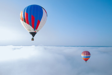 the balloon on the blue sky background