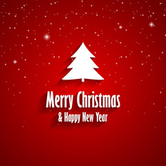 Fototapeta na wymiar Merry Christmas and Happy New Year black greeting card