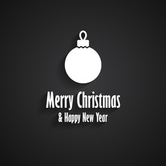 Merry Christmas and Happy New Year greeting card