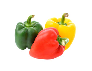 Obraz na płótnie Canvas colored bell pepper isolated on white background
