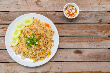 fried rice and pork