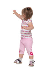 Little girl shows her hand back
