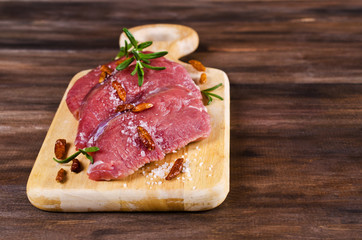 Raw beef fillet