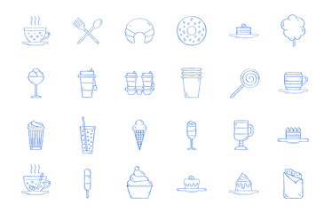 Cafe sweets icons