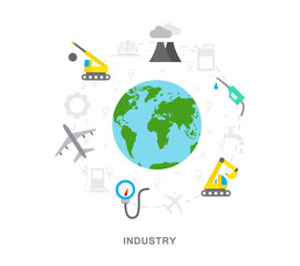 Fototapeta premium Industry icons