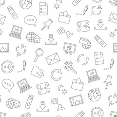 Internet icons pattern